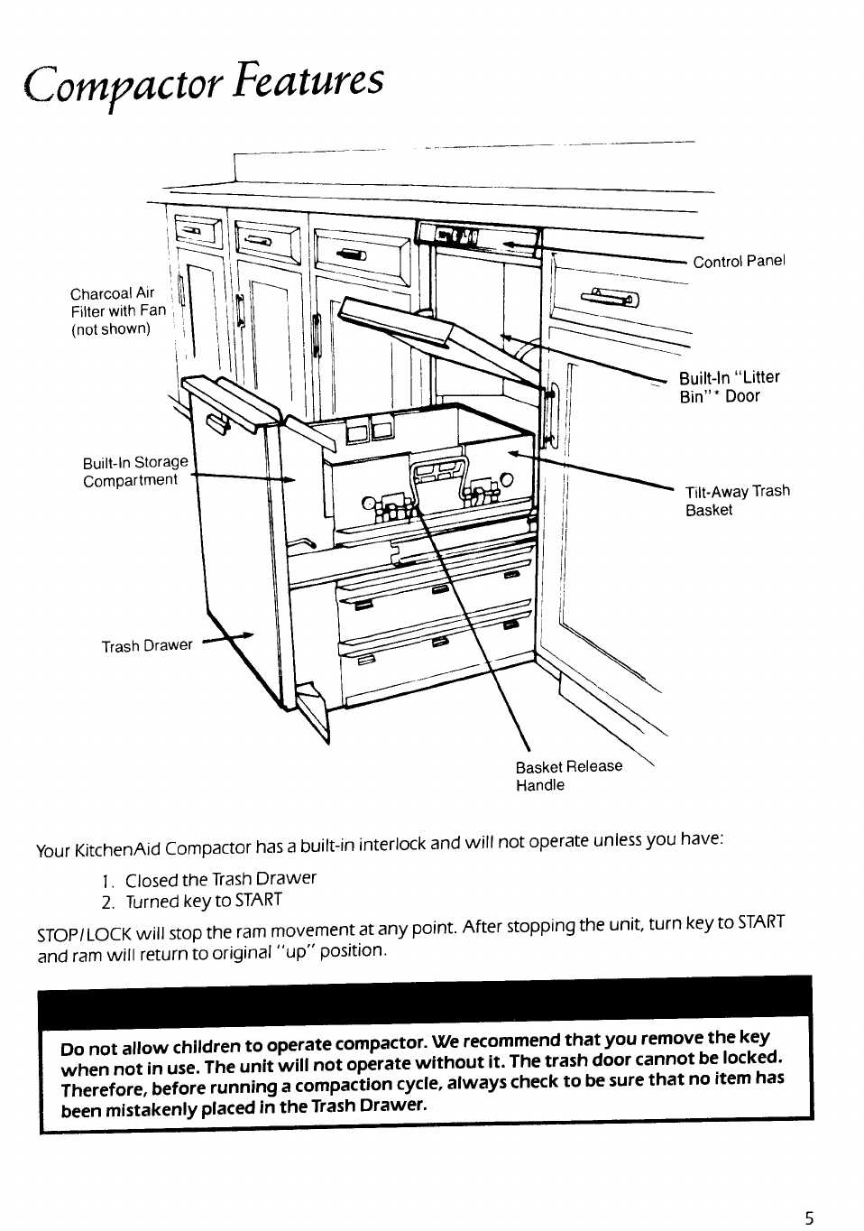 kitchenaid compactor parts diagram