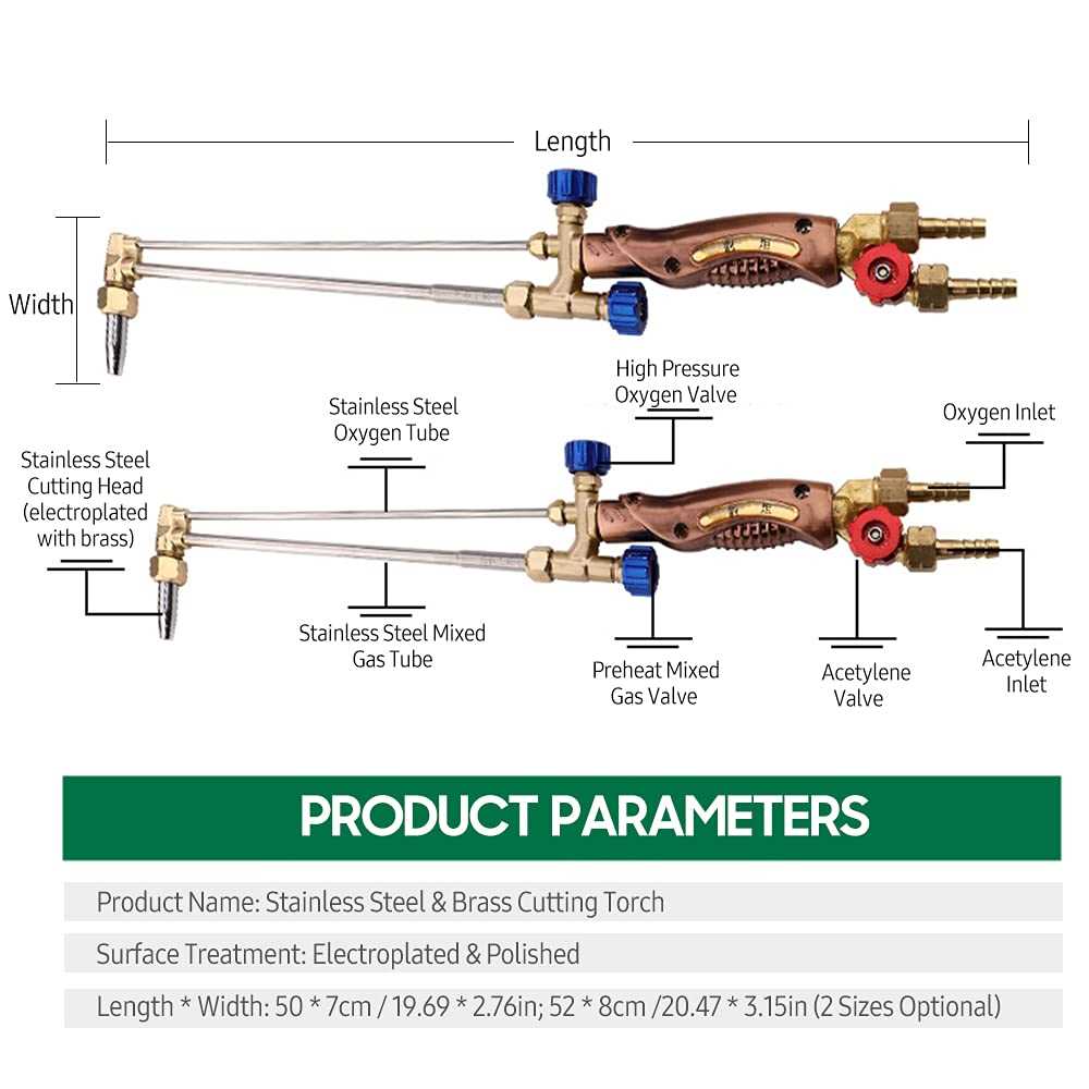 cutting torch parts diagram