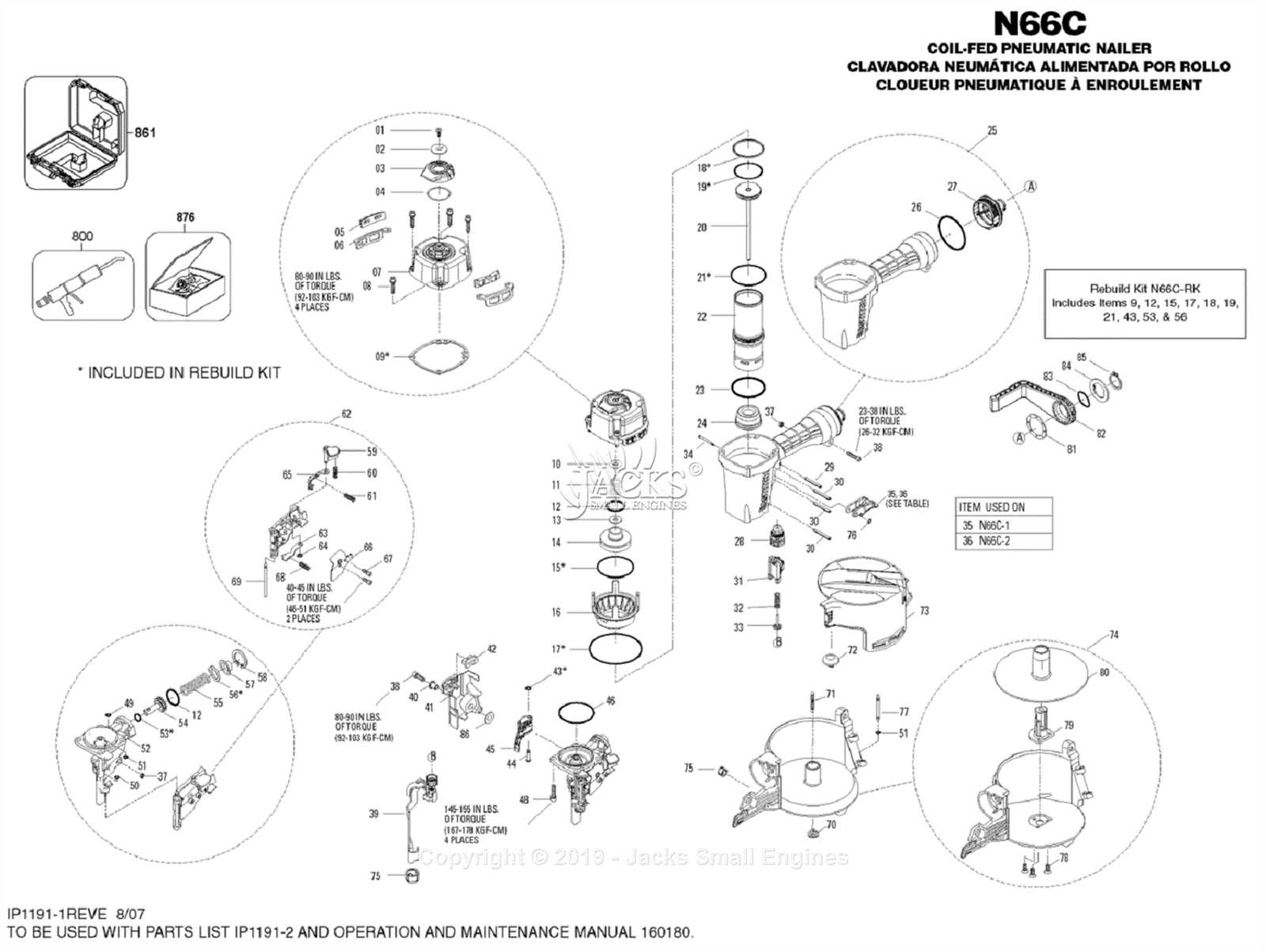 bostitch miii parts diagram