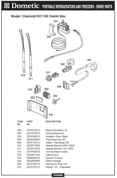 dometic 300 parts diagram