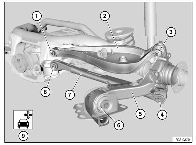 bmw rear suspension parts diagram