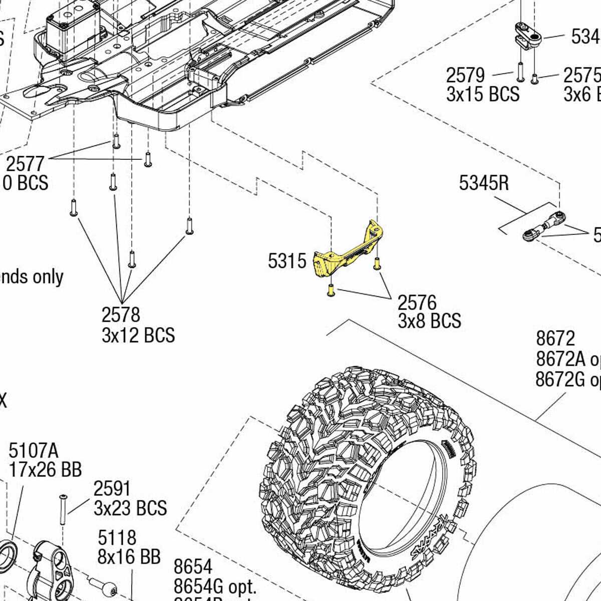 e revo brushless parts diagram