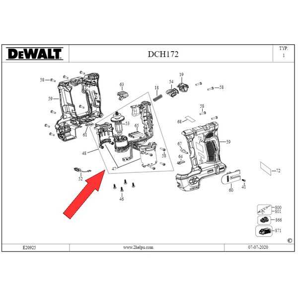 dewalt nail gun parts diagram