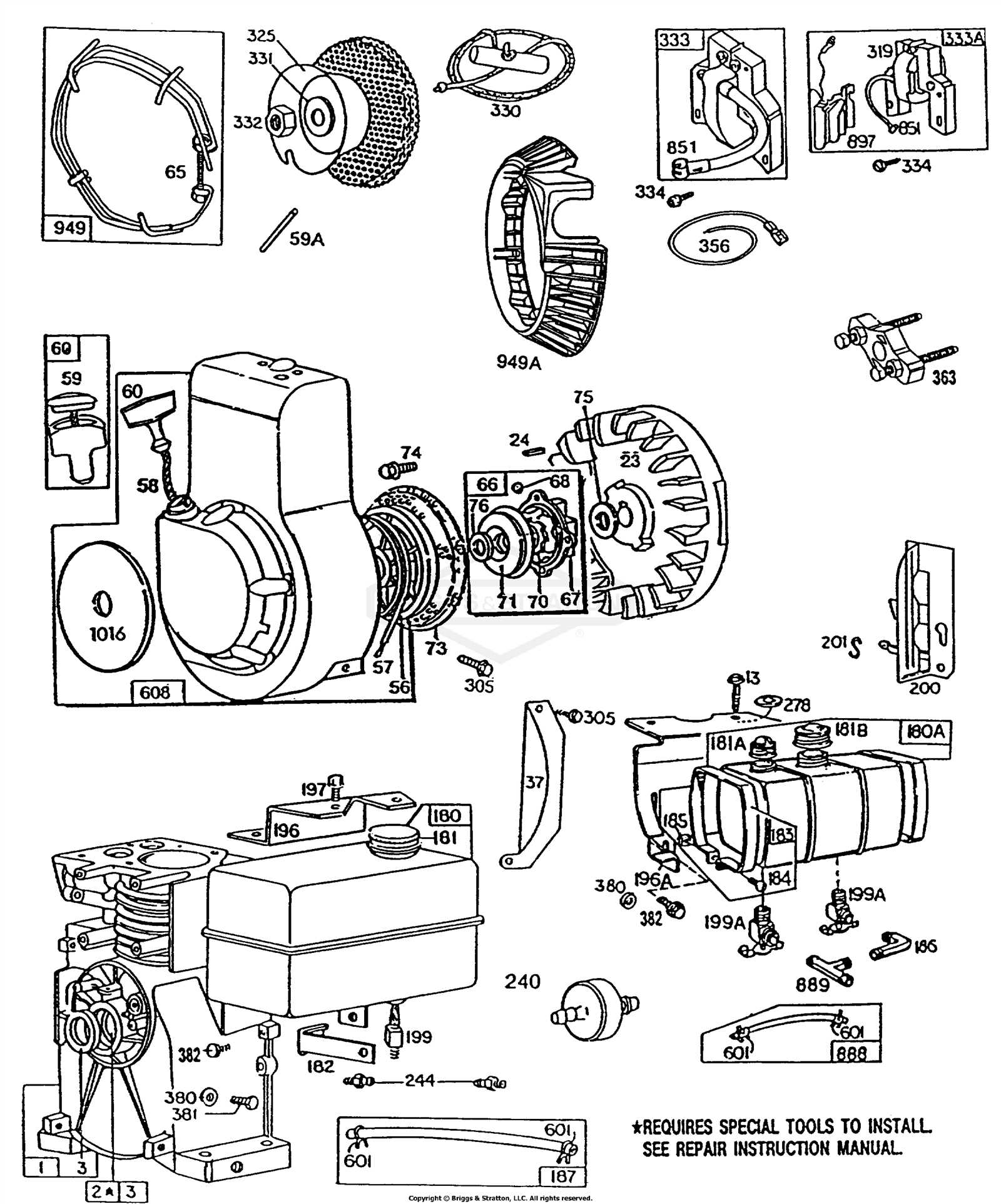 briggs and stratton generator parts diagram