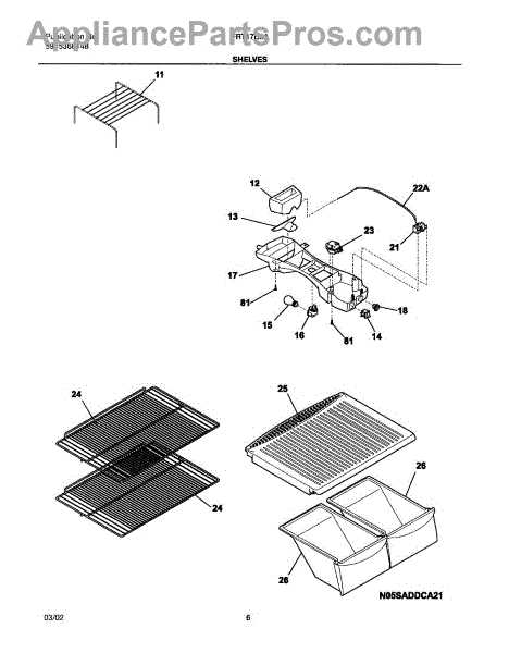 crosley refrigerator parts diagram