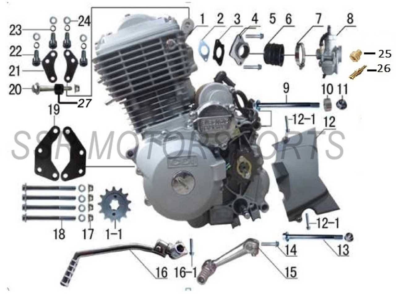 parts of a dirt bike engine diagram