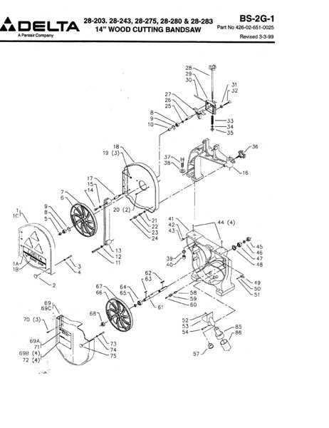 bandsaw parts diagram