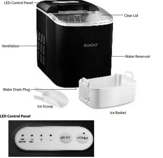 igloo countertop ice maker parts diagram