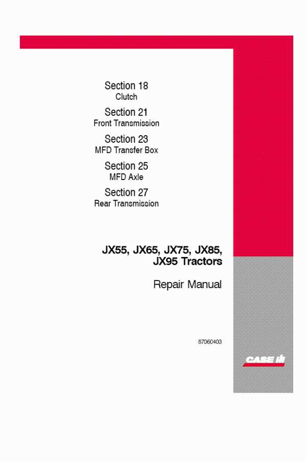 jx75 parts diagram