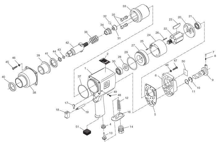 ingersoll rand air hammer parts diagram