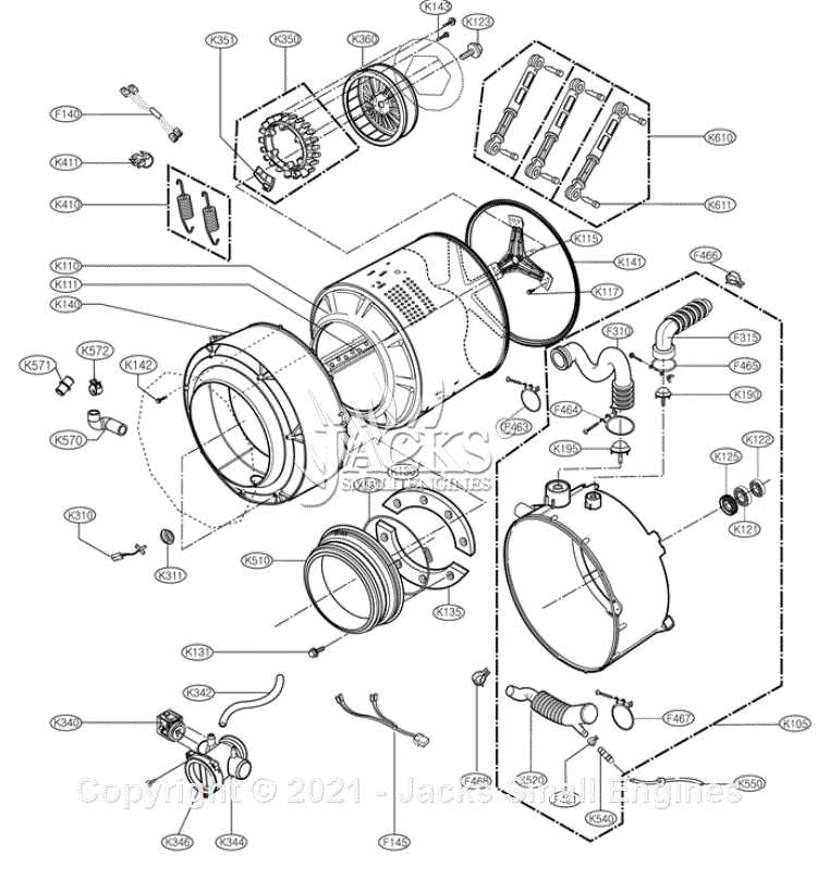 ge washing machine parts diagram