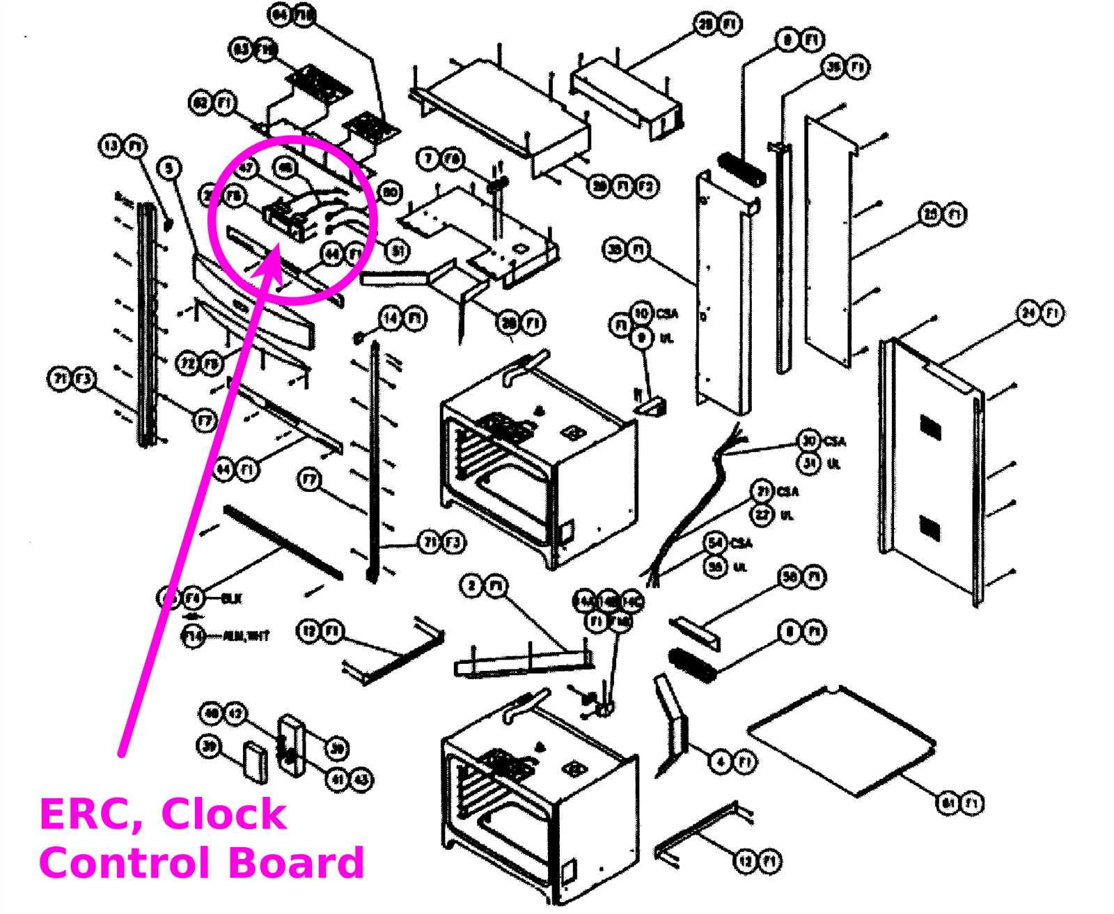 dacor range parts diagram