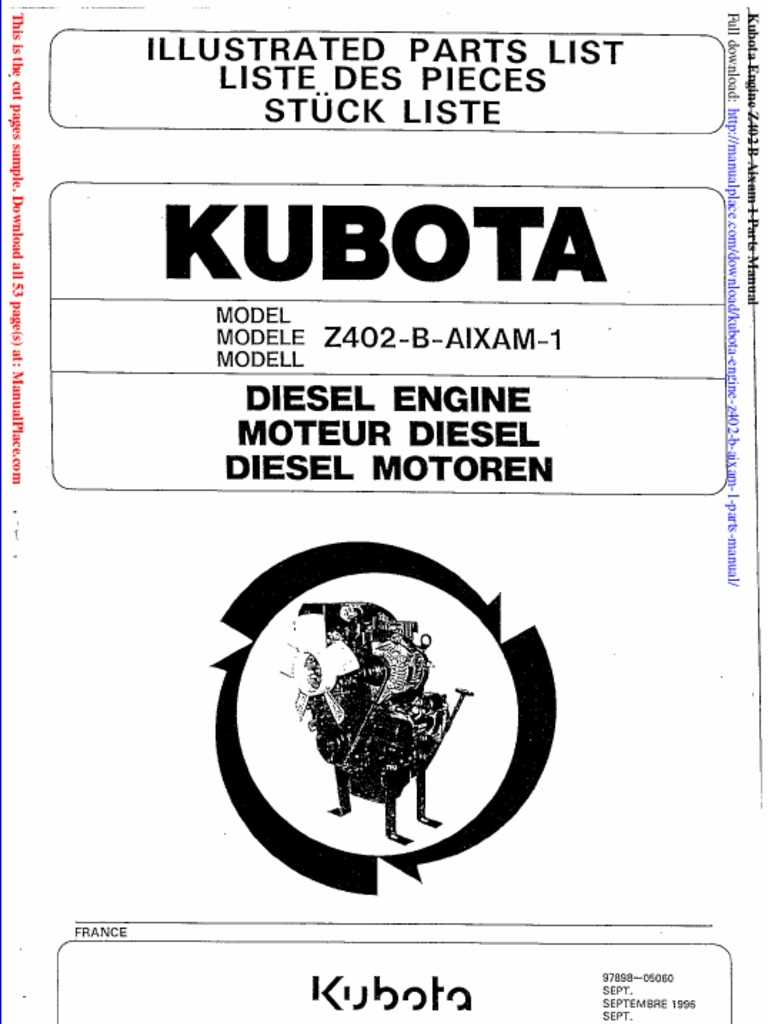 kubota parts diagram