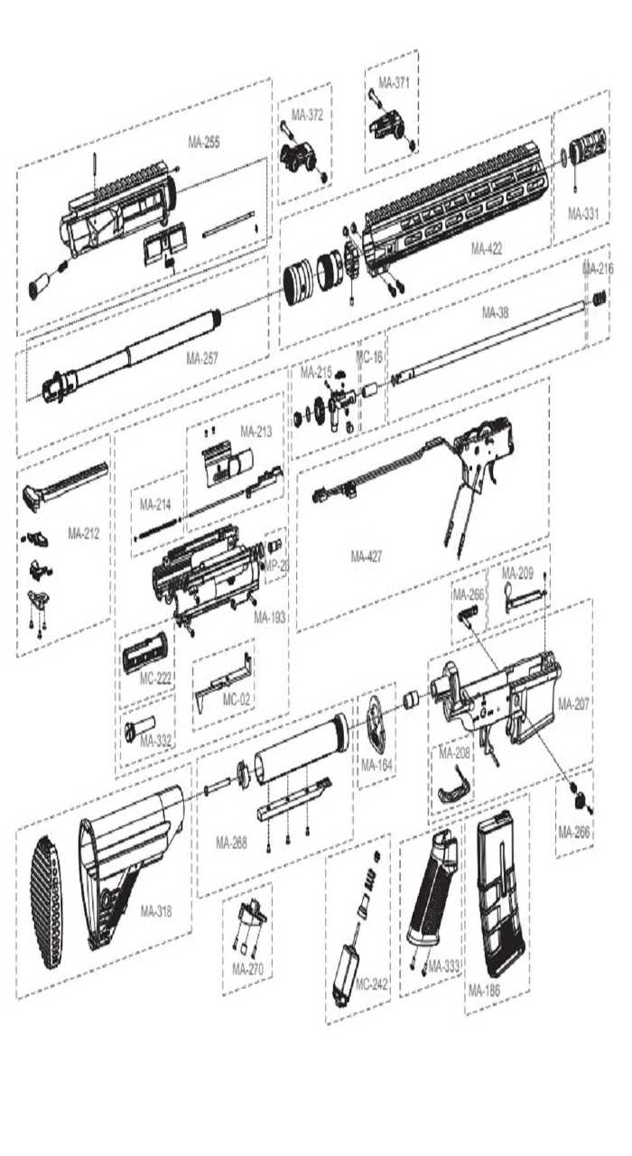 m4 carbine parts diagram