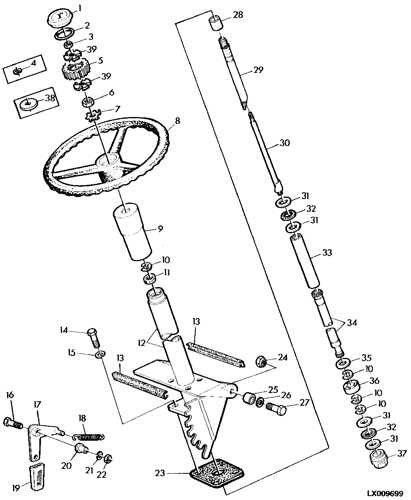 john deere steering parts diagram