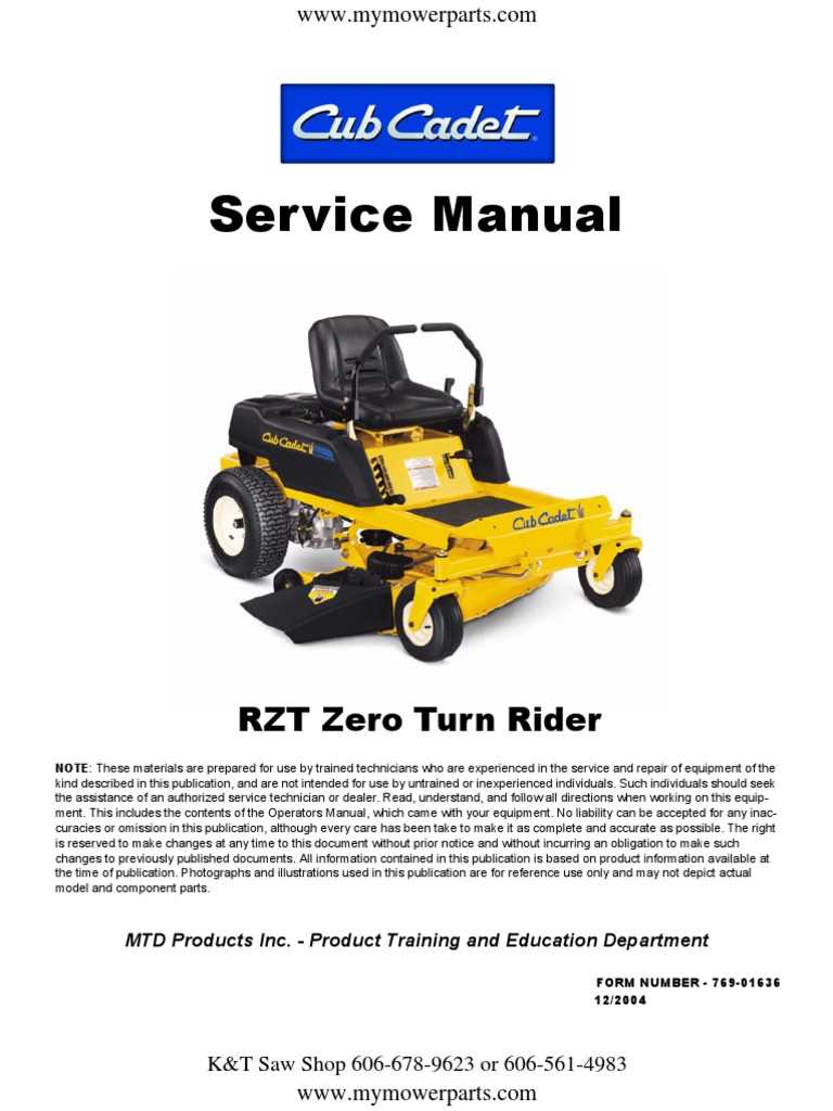 cub cadet rzt54 parts diagram