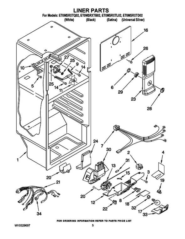 manual whirlpool refrigerator parts diagram