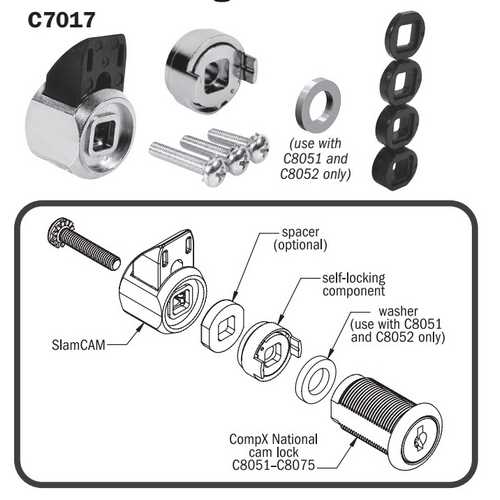 cam lock parts diagram