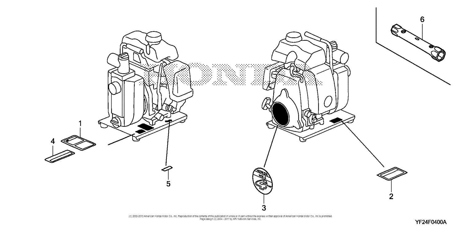 honda wx15 parts diagram