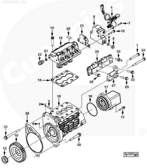 cummins x15 engine parts diagram