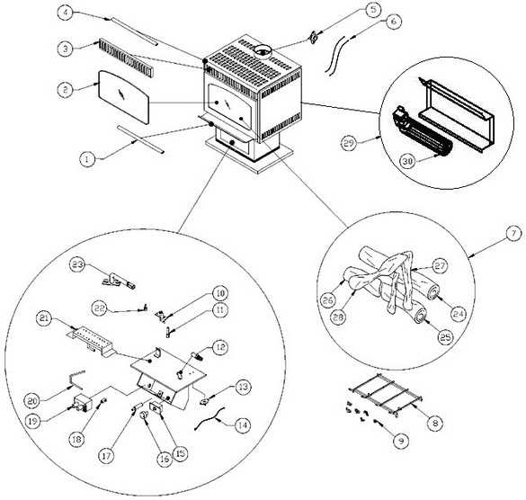 gas stove parts diagram