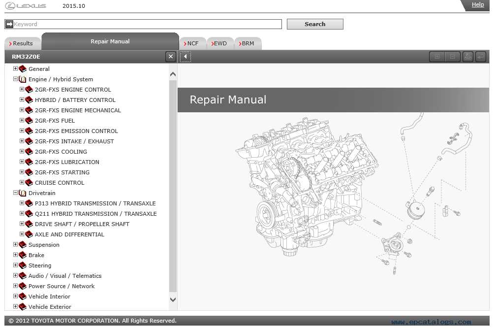 lexus rx450h parts diagram