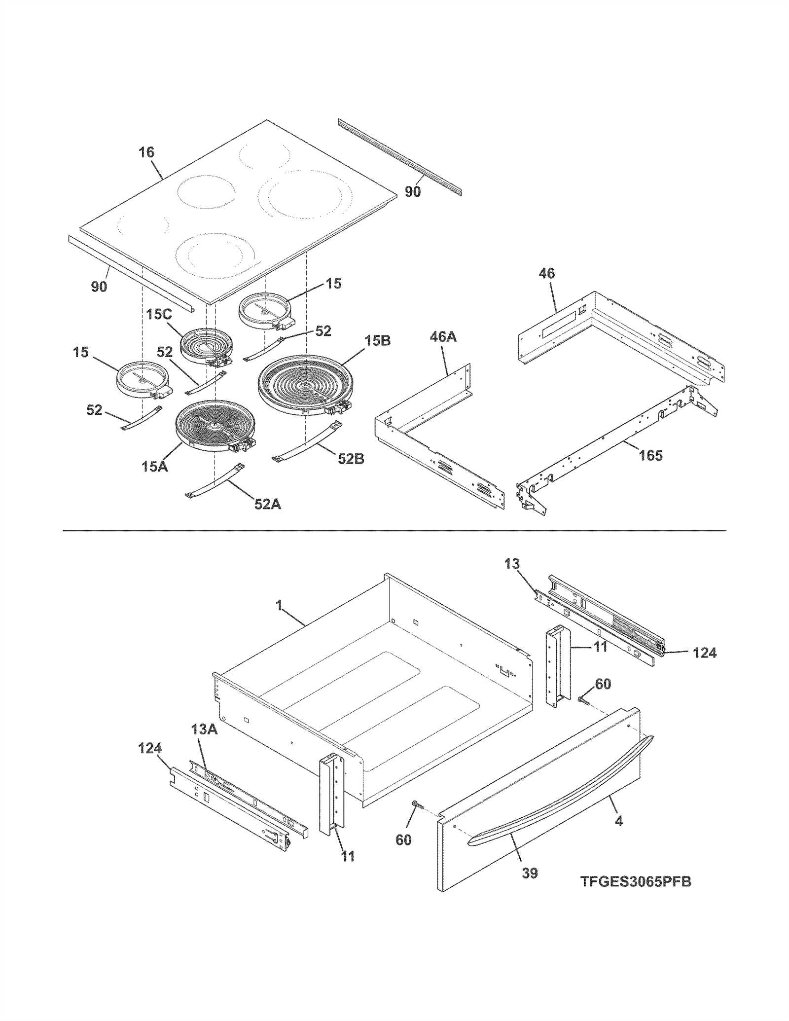 frigidaire electric stove parts diagram