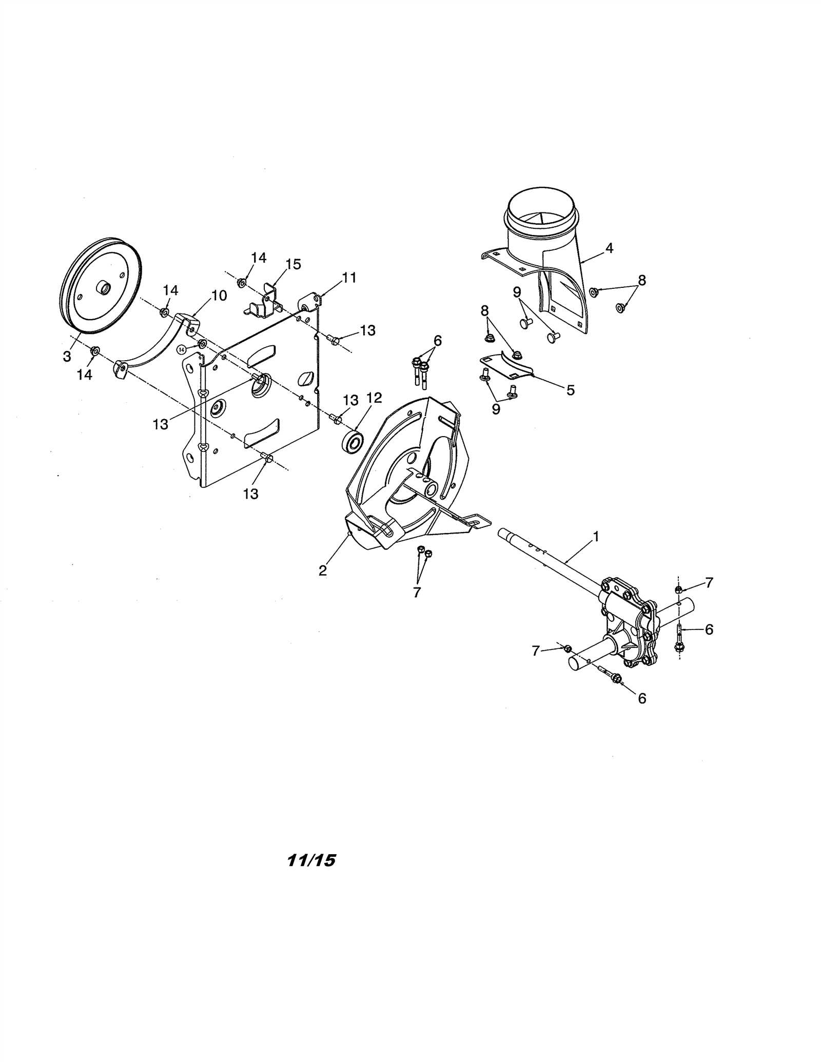 husqvarna snow blower parts diagram