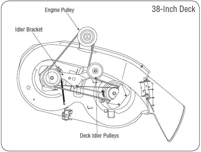 john deere 38 inch mower deck parts diagram