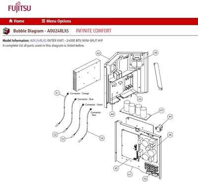 fujitsu mini split parts diagram