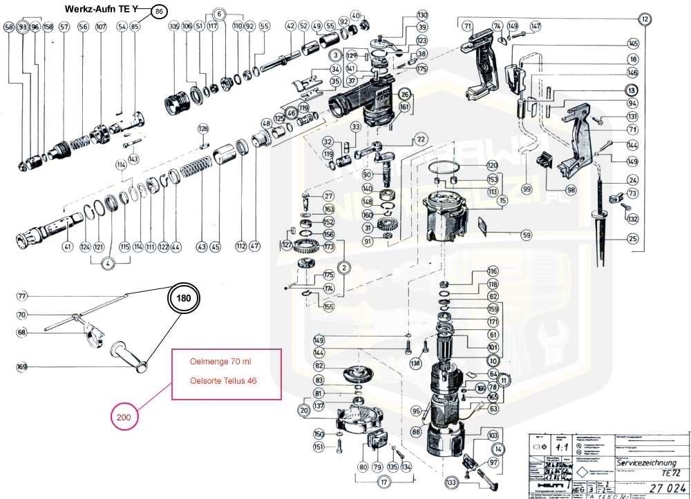 hilti te 52 parts diagram