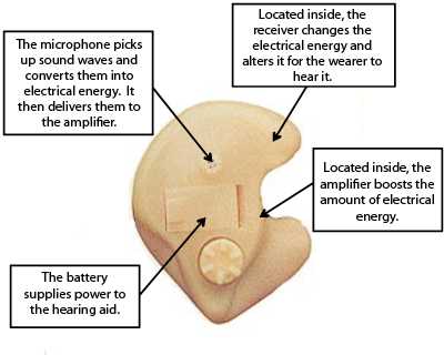 parts of a hearing aid diagram