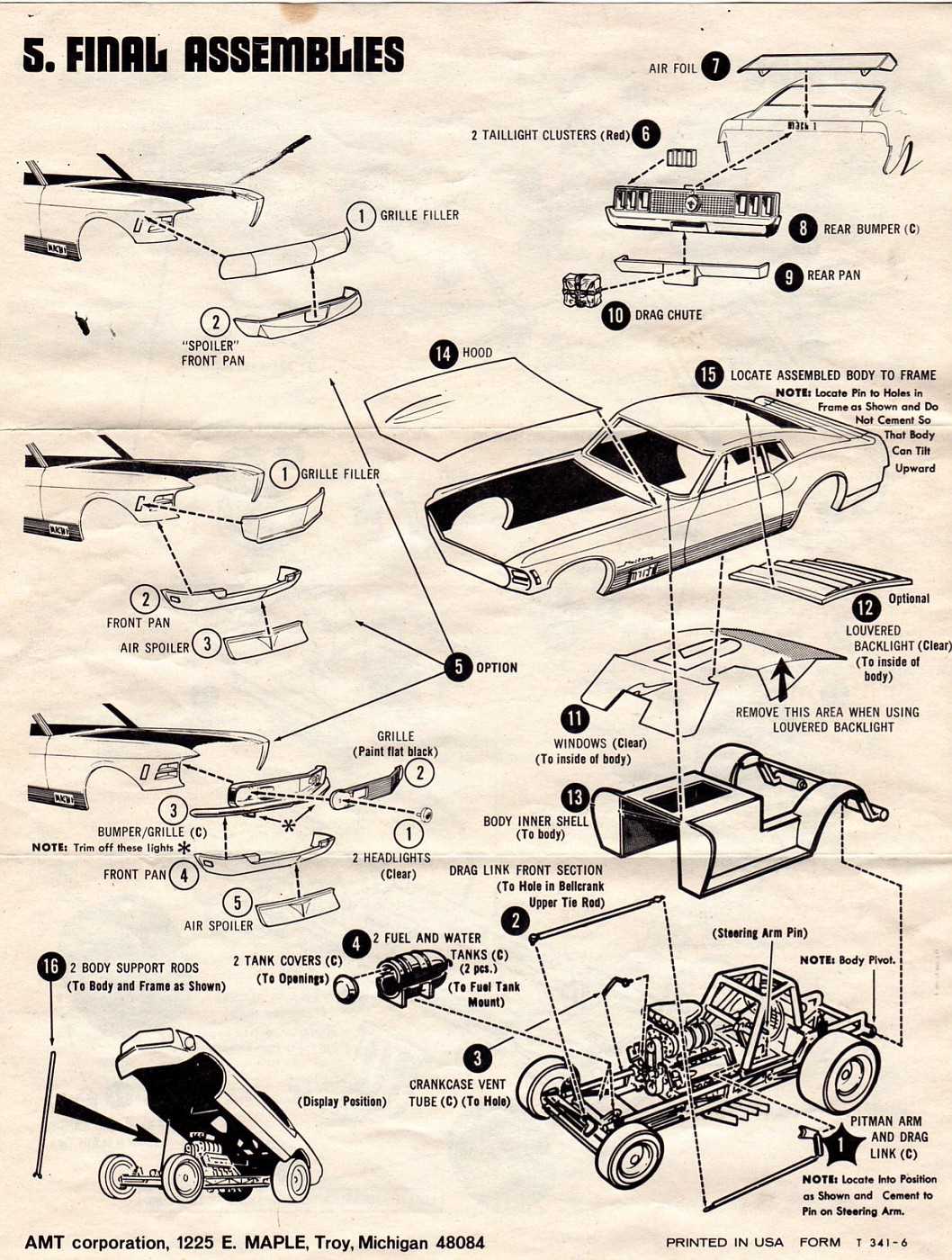 mustang body parts diagram