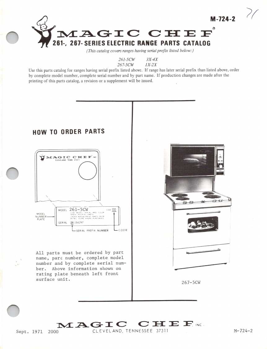 magic chef parts diagram