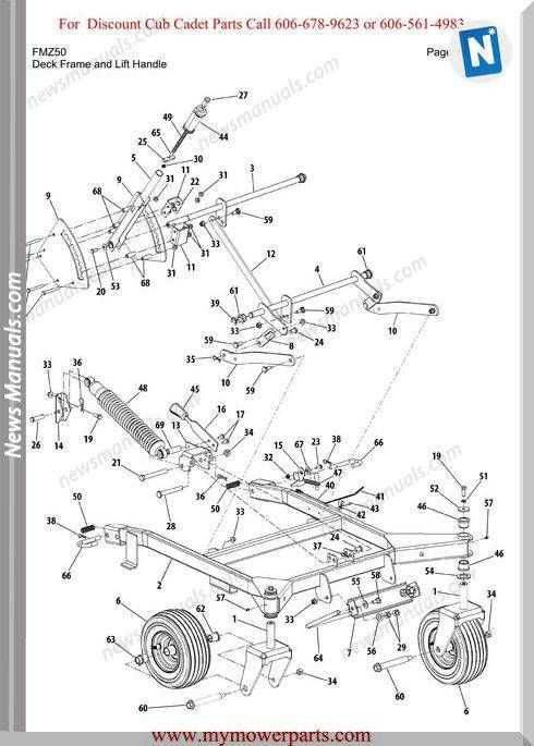 cub cadet mower parts diagram