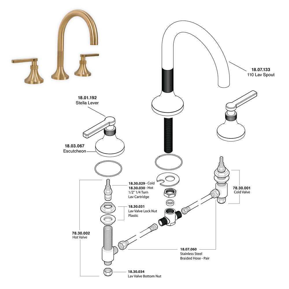 bathroom sink parts diagram