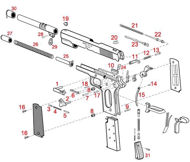 1911 slide parts diagram