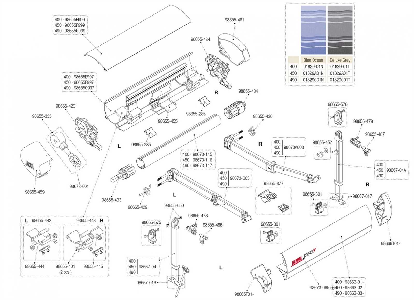 fiamma f45s parts diagram