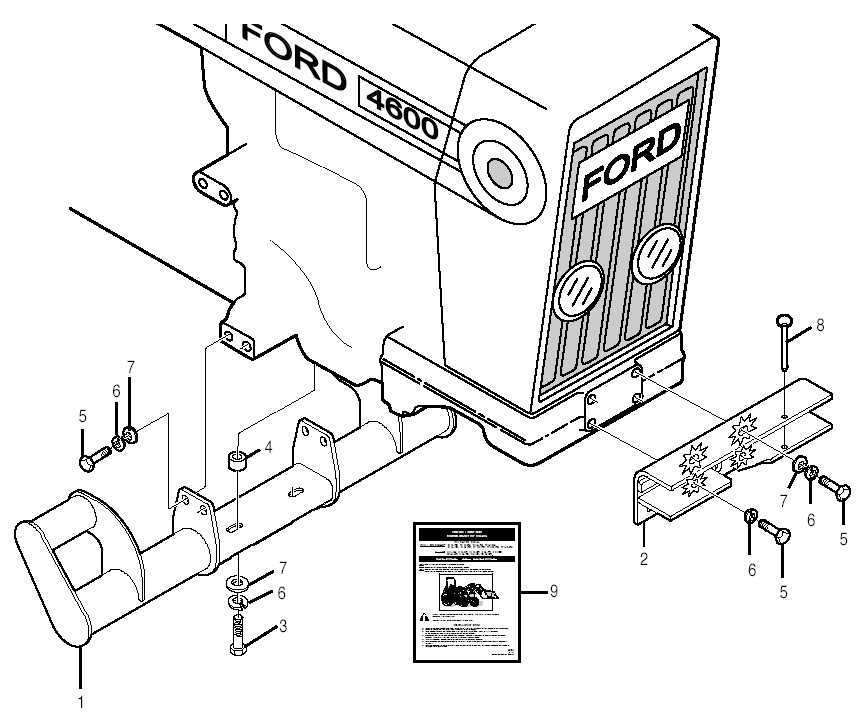 ford 4600 tractor parts diagram