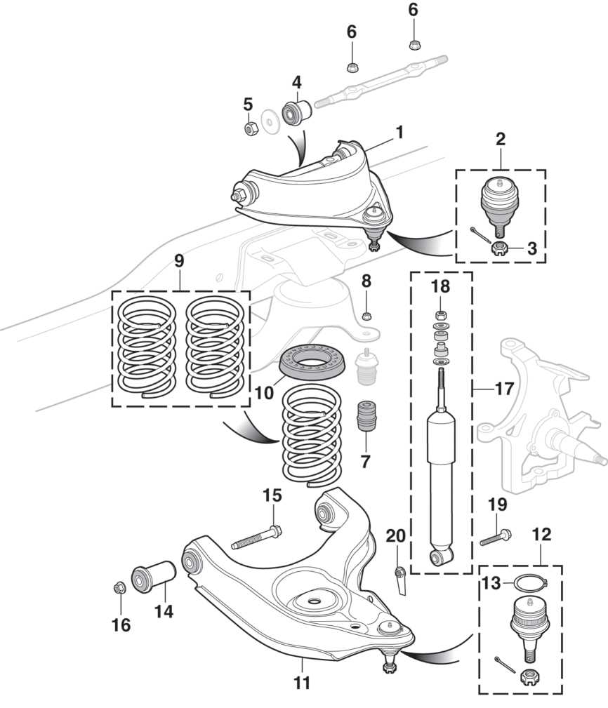 front suspension dodge ram 1500 front end parts diagram