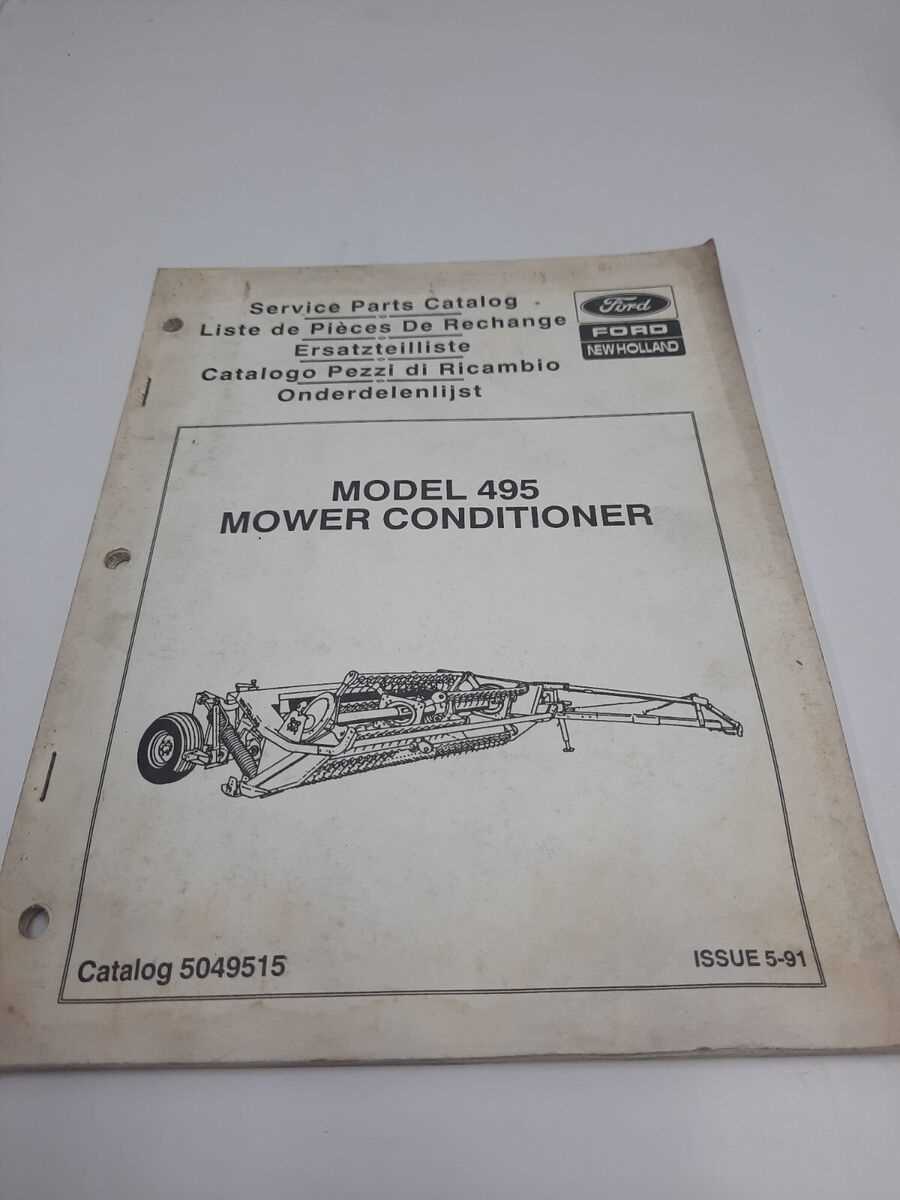 new holland 495 haybine parts diagram