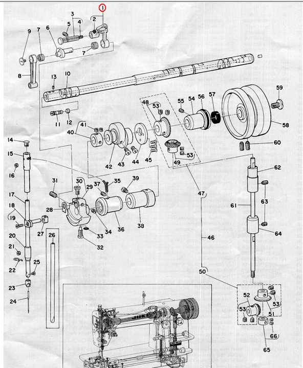 diagram juki sewing machine parts name