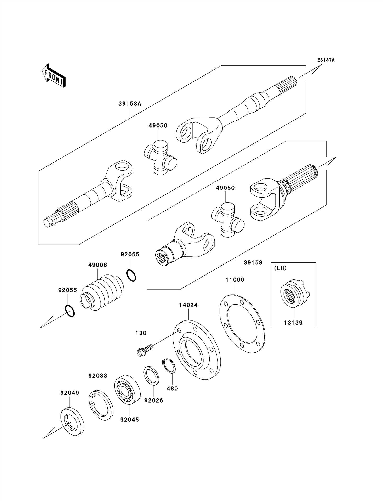 kawasaki mule pro fxt parts diagram