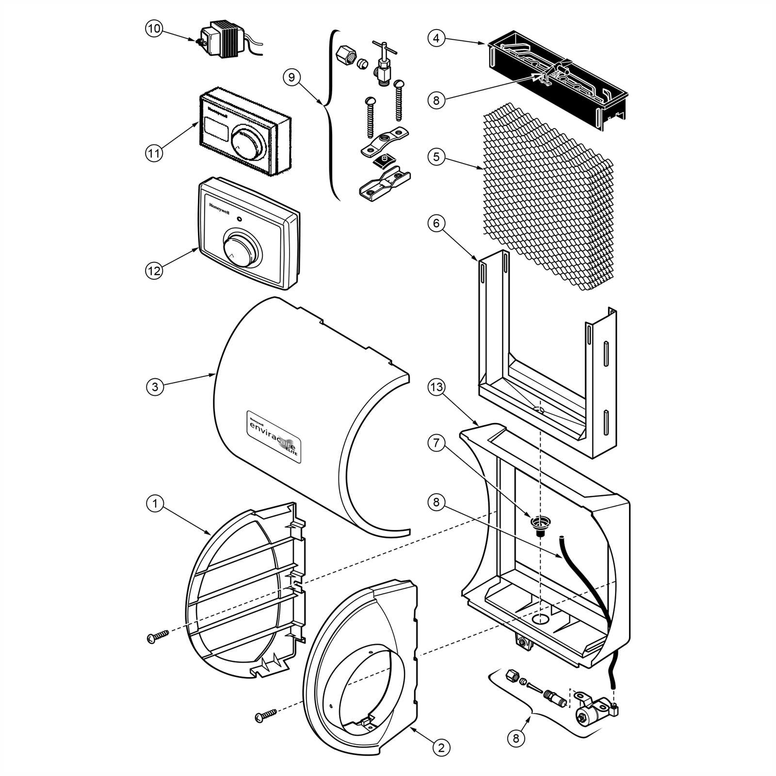 honeywell gas valve parts diagram