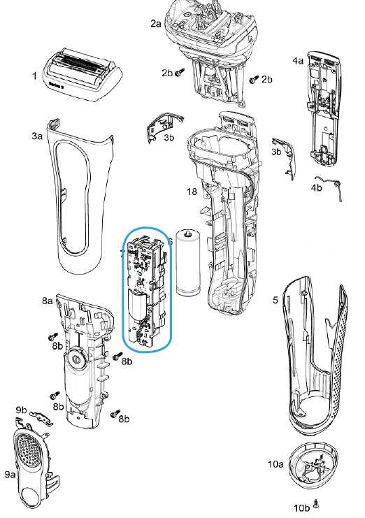 braun series 9 parts diagram