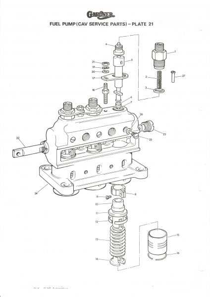 cav injector pump parts diagram