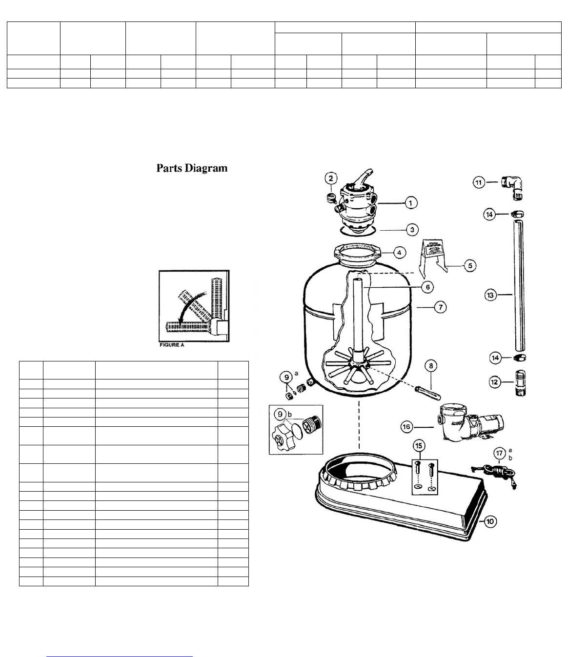 hayward pool filter parts diagram