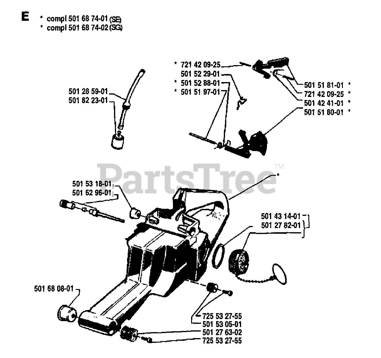 husqvarna 266 parts diagram