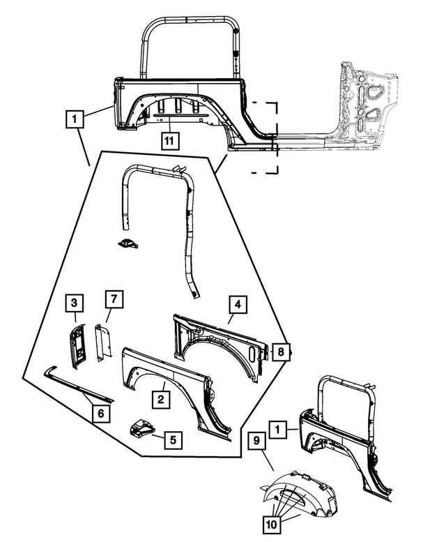 jeep front end parts diagram