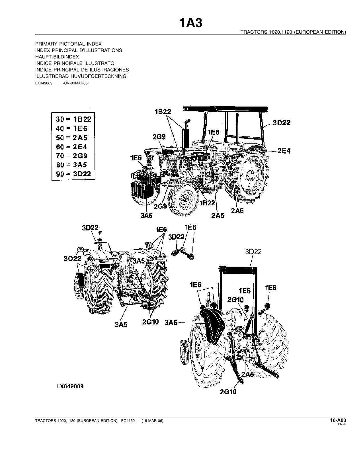 john deere 1020 parts diagram